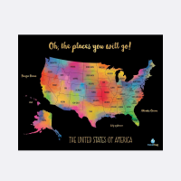 Watercolor USA Scratch Off Map Deluxe Edition