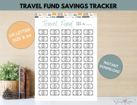 Travel Fund Savings Tracker Printable