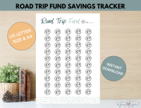Road Trip Fund Savings Tracker Printable