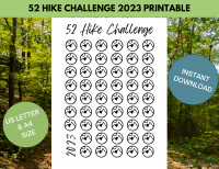 52 Hike Challenge 2023 Printable