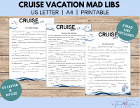 Cruise Vacation Printable Mad Libs