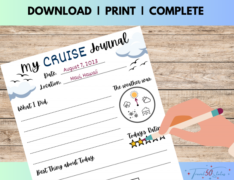 Cruise Journal Printable Pages