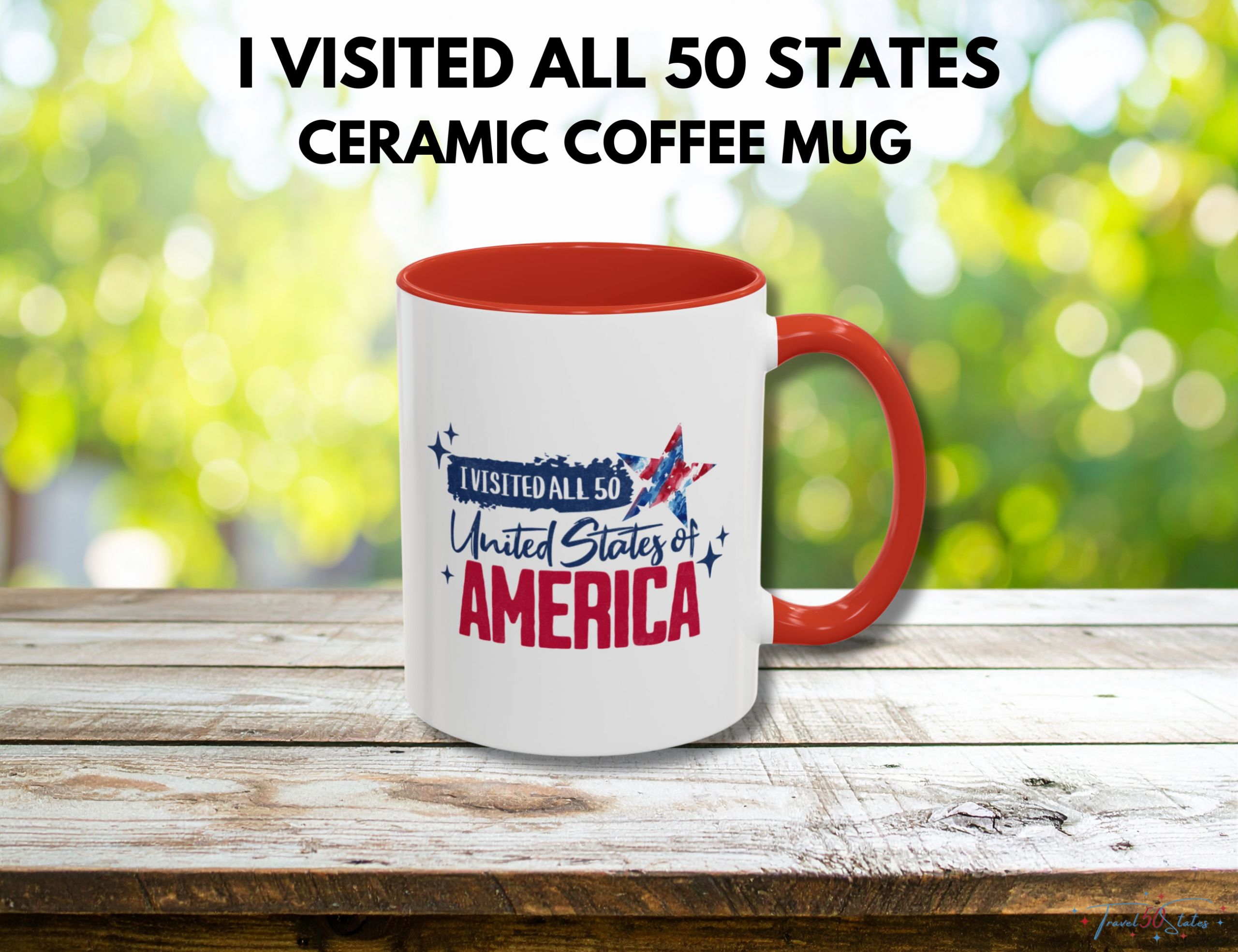 Celebrate your travel adventures with our All 50 States Travel Mug – the perfect keepsake for anyone who has taken the ultimate United States trip!