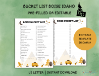 Boise Bucket List Printable
