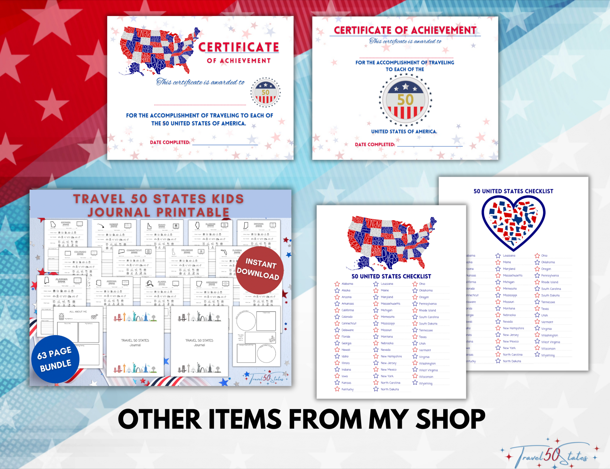 I Visited all 50 United States Travel Mug - Image 4