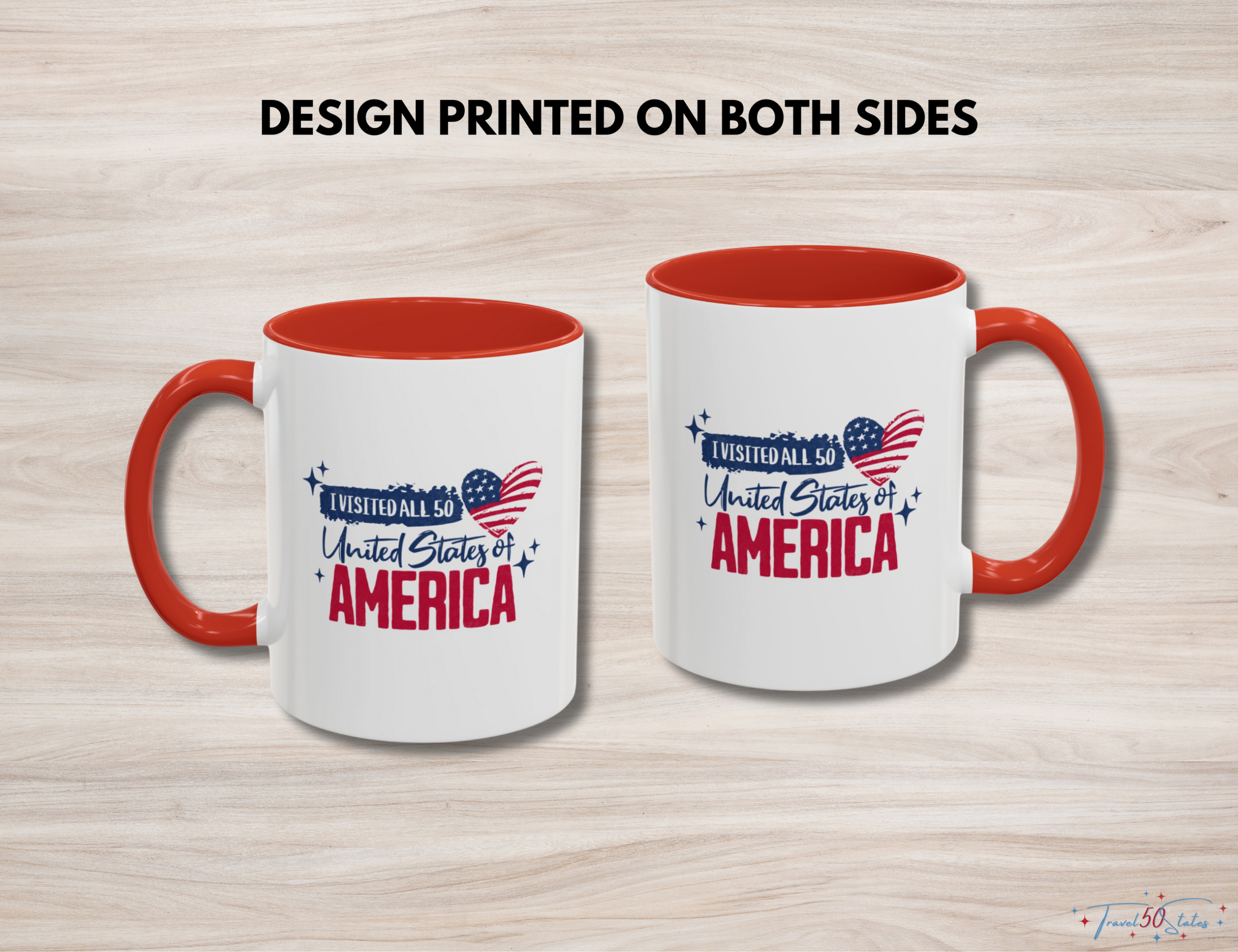 I Visited all 50 United States Travel Mug - Image 3