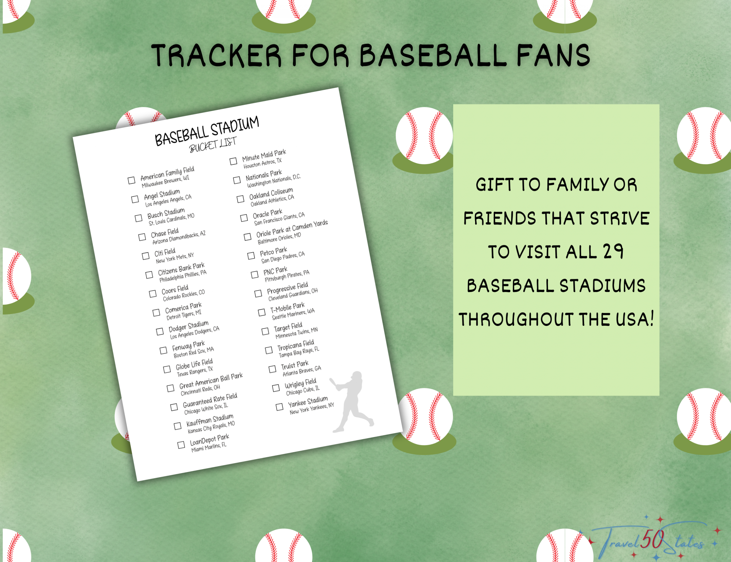 Baseball Stadium Tracker Printable - Image 4