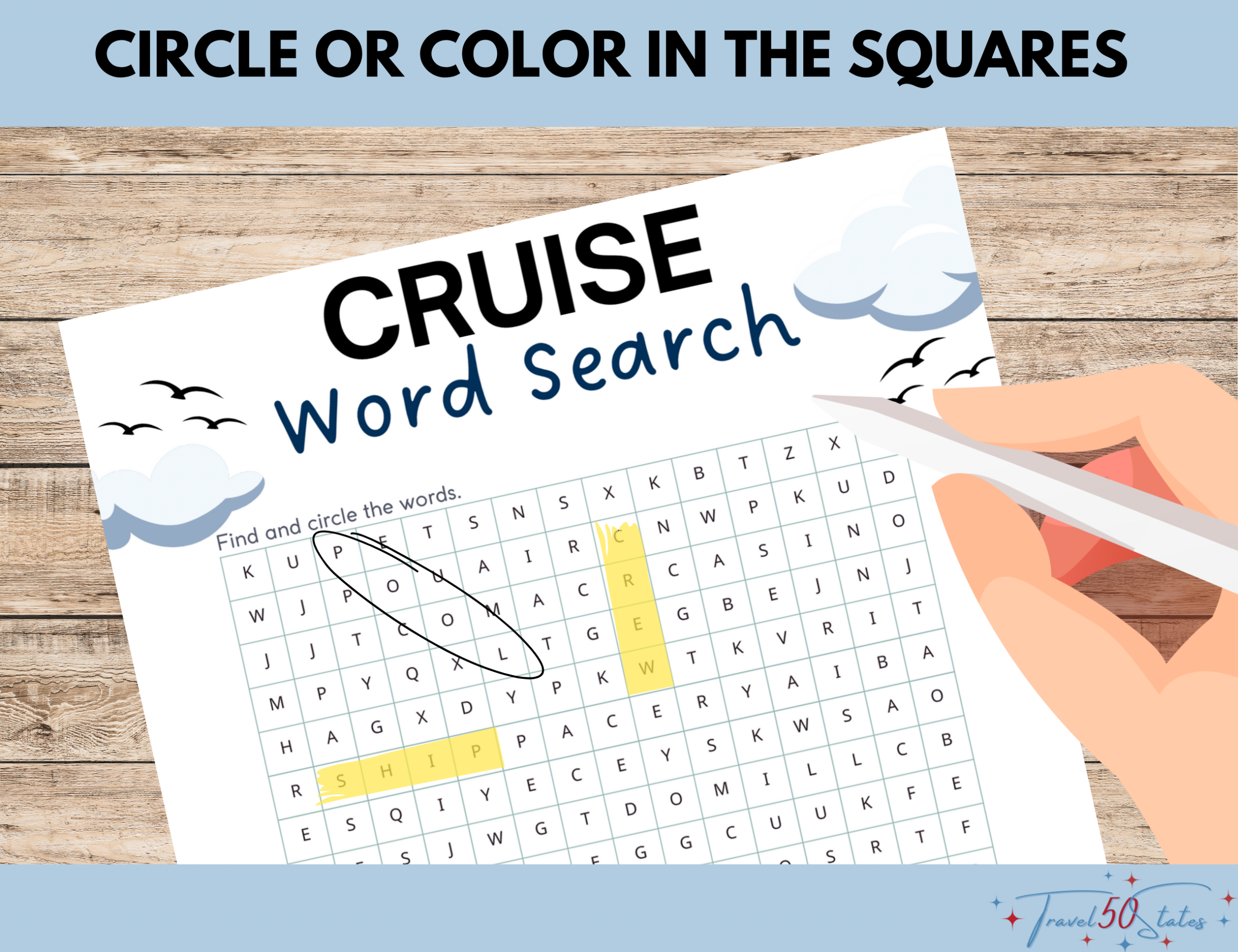 Cruise Ship Word Search Printable - Image 4