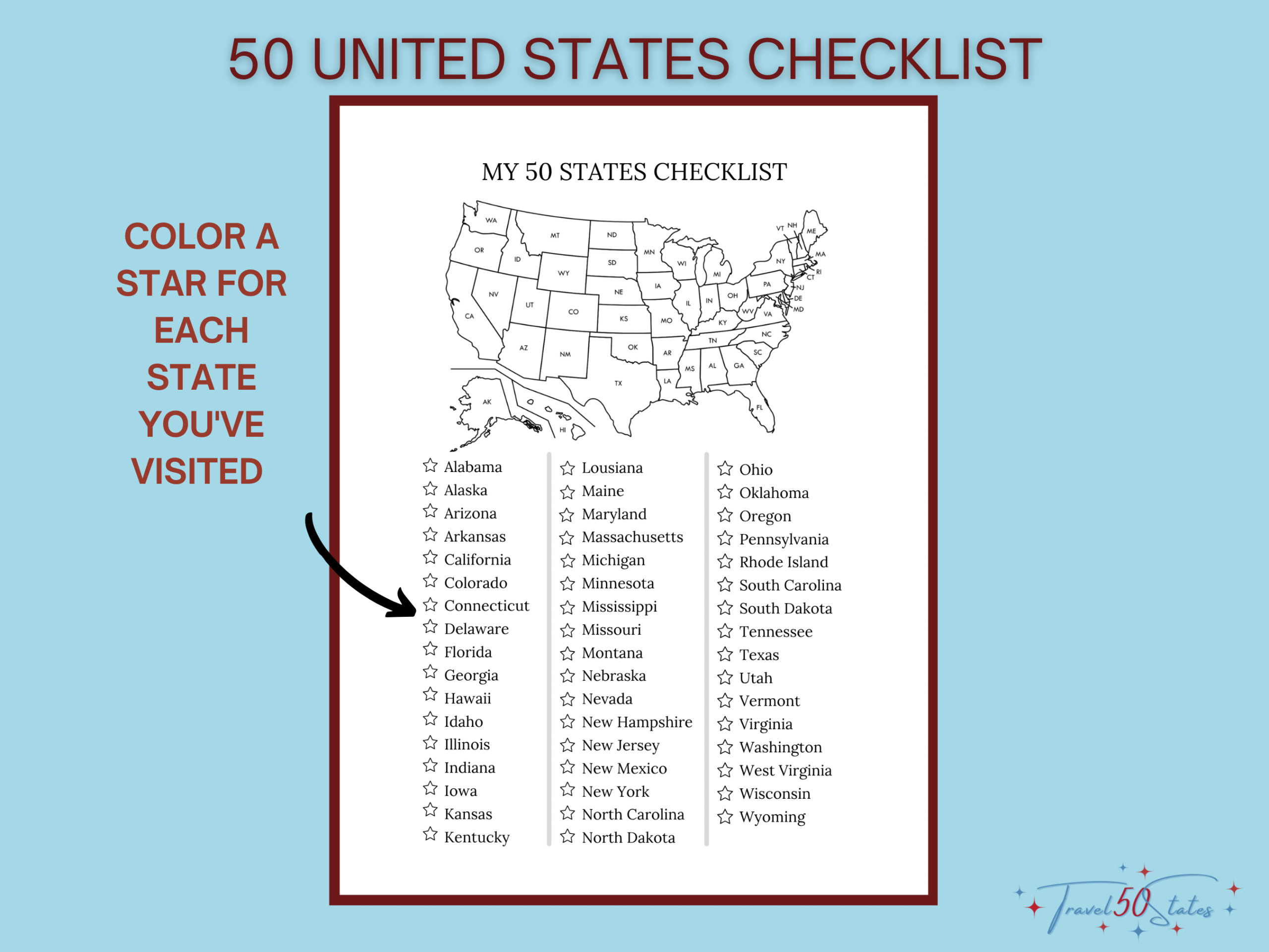 Travel 50 States Journal PRINTABLE Bundle - Image 4