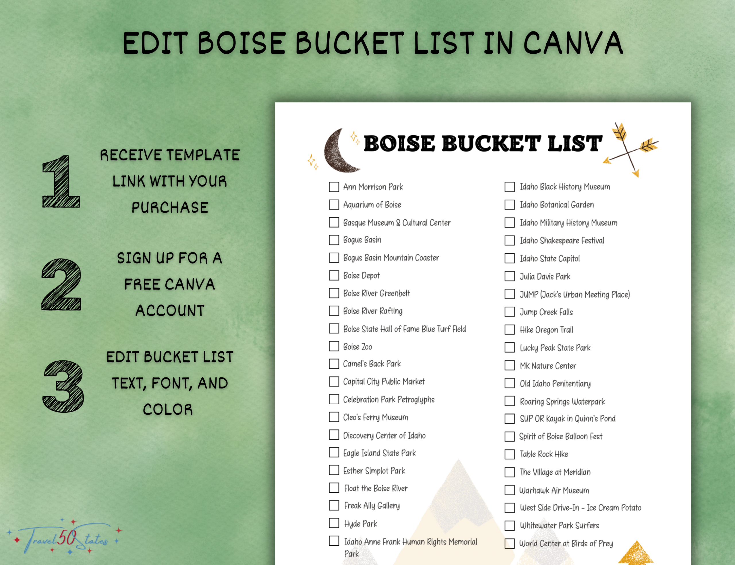 Boise Bucket List Printable - Image 6