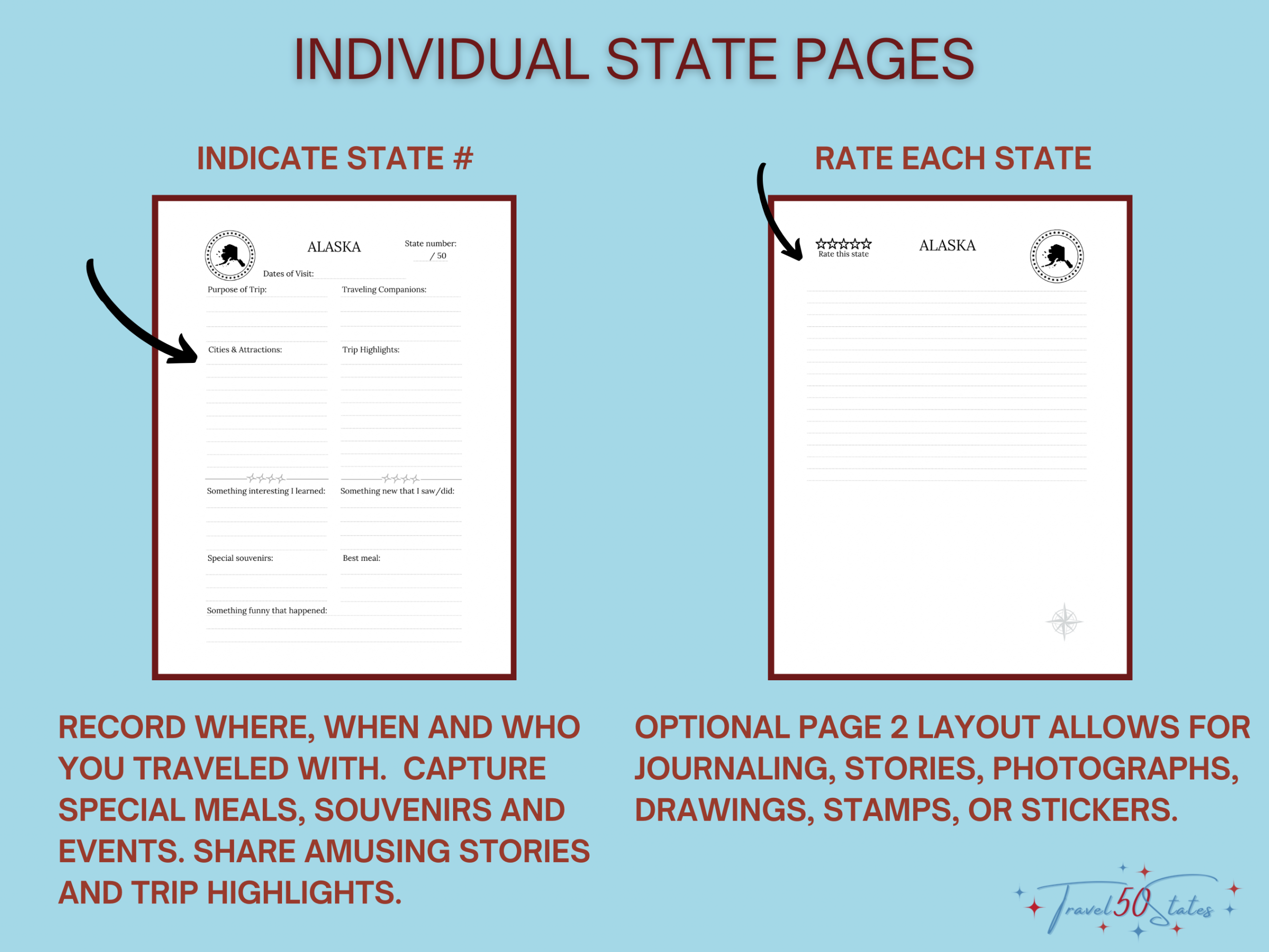 Travel 50 States Journal PRINTABLE Bundle - Image 6