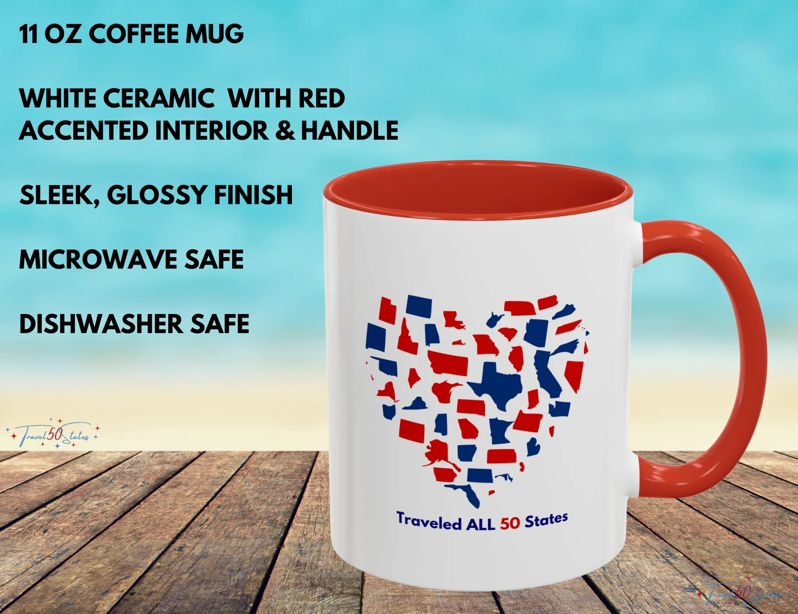 50 States Heart Mug - Image 2