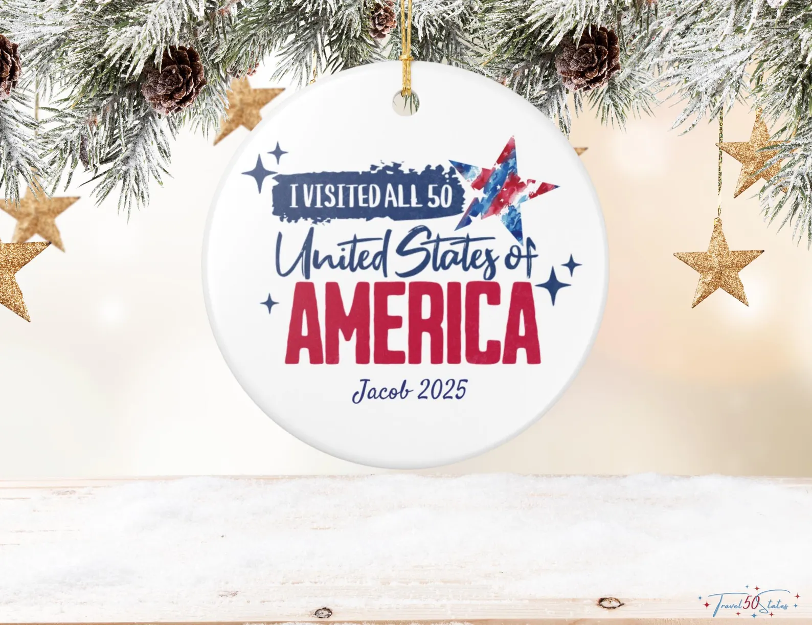 a stunning keepsake for travelers who’ve explored the entire USA.