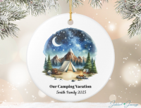 Custom Camping Vacation Ornament