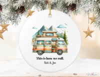 Camper Van Personalizable Ornament