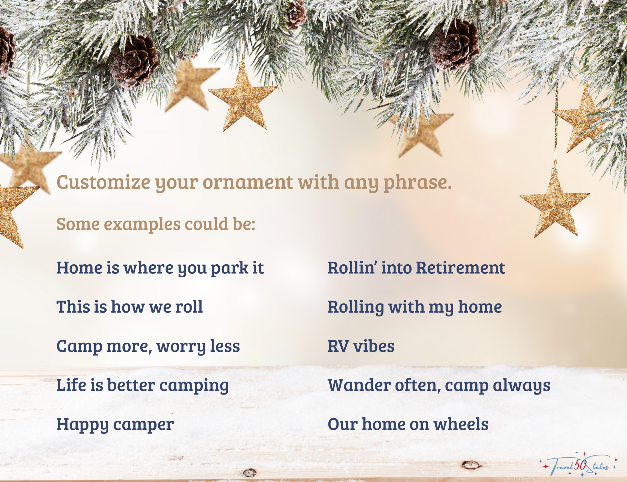 Camper Van Personalizable Ornament - Image 3