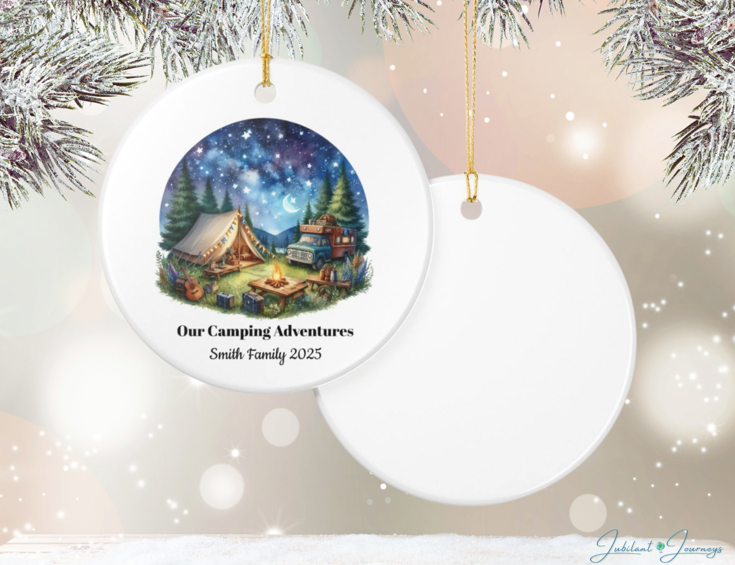 Camping Adventures Personalized Ornament - Image 3