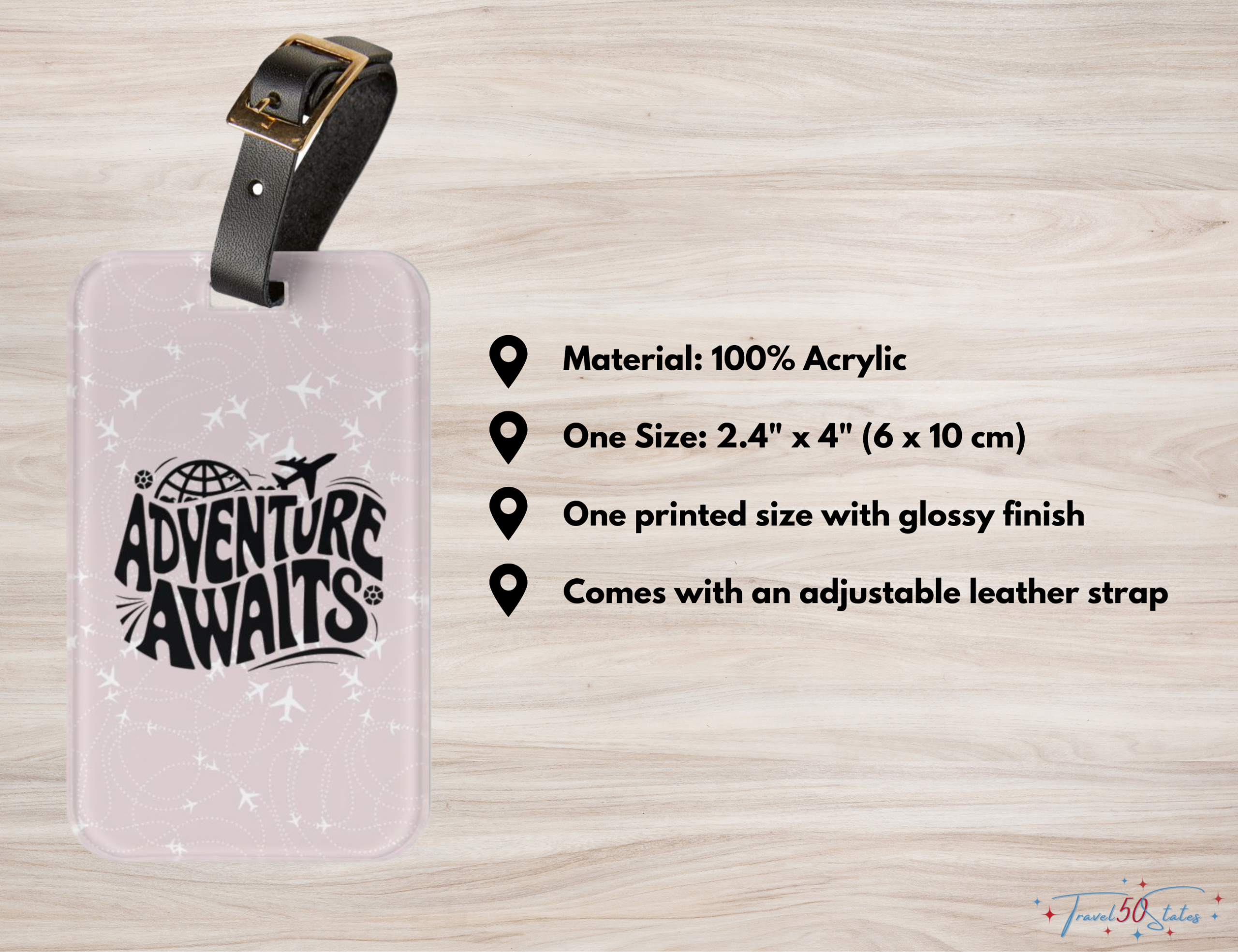 Adventure Awaits Luggage Tag - Image 3
