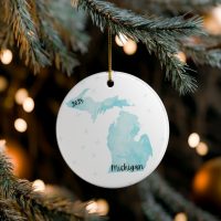 Michigan Ornament Christmas 2025