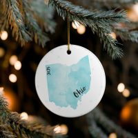 Ohio Ornament Christmas 2025