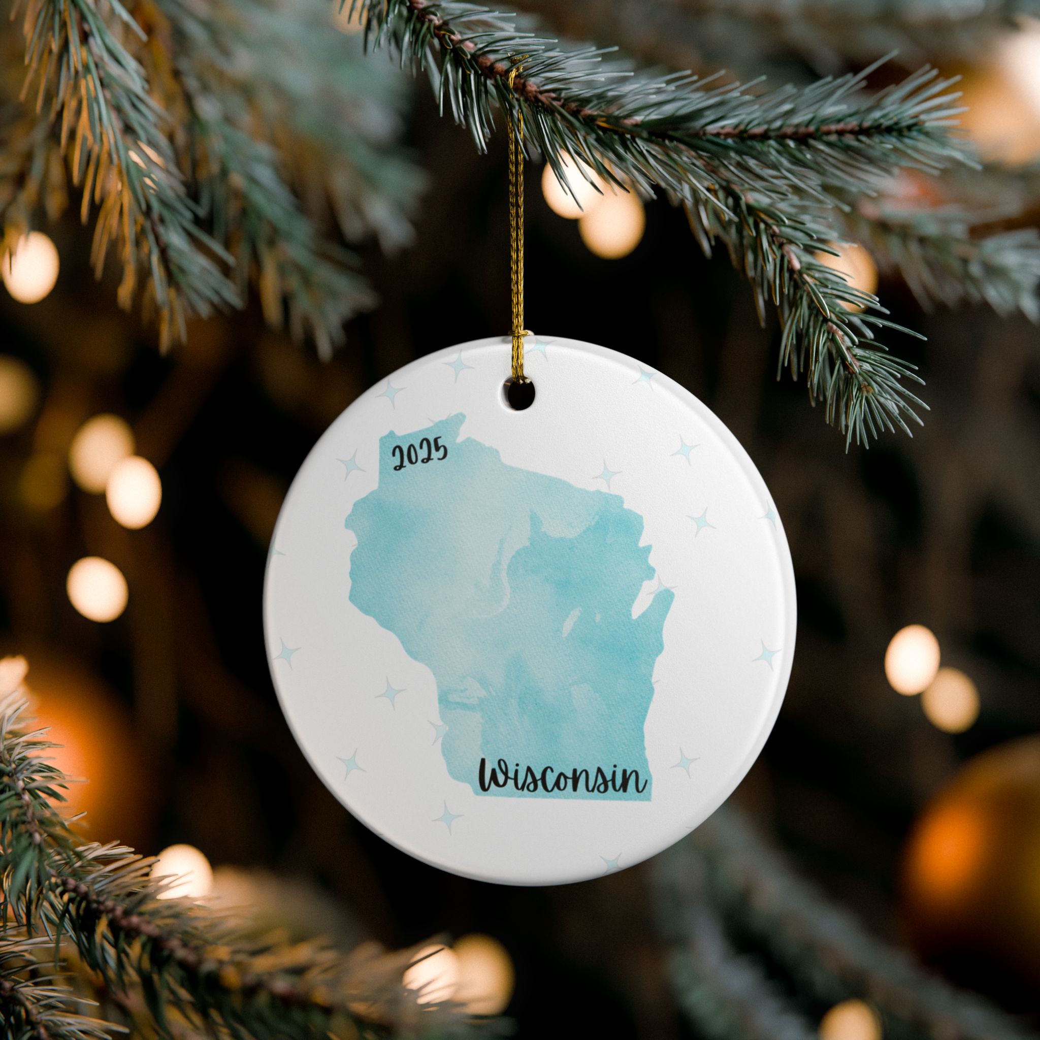 Wisconsin Ornament Christmas 2025