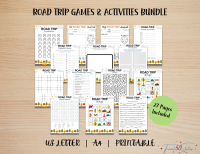 Road Trip Games and Activities Printable Bundle